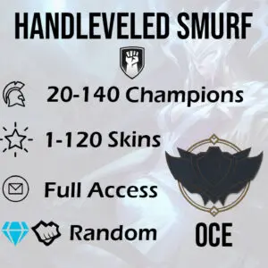 oce hand leveled lol accounts level 30