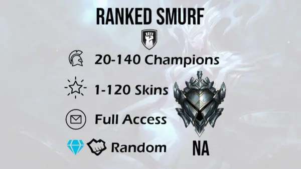 na ranked silver lol smurf accounts with champions