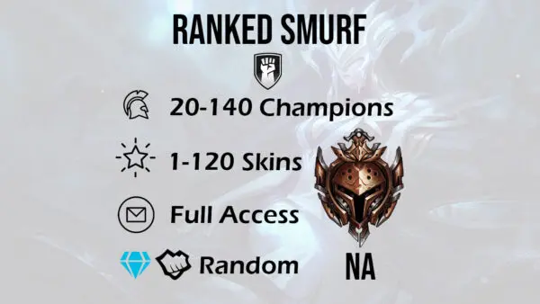 ranked na bronze smurf accounts low elo