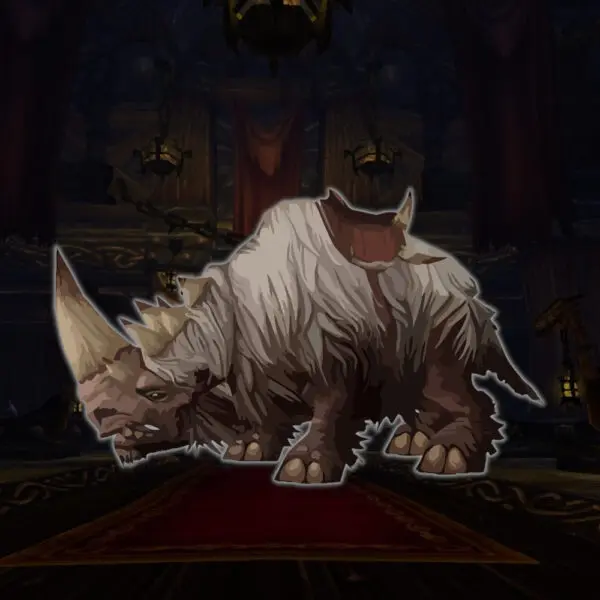 Wooly White Rhino WoW TCG Mount